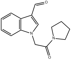 1-(2-OXO-2-PYRROLIDIN-1-YL-ETHYL)-1H-INDOLE-3-CARBALDEHYDE Struktur