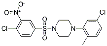 1-CHLORO-4-((4-(5-CHLORO-2-METHYLPHENYL)PIPERAZINYL)SULFONYL)-2-NITROBENZENE Struktur