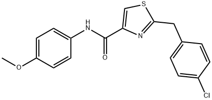 2-(4-CHLOROBENZYL)-N-(4-METHOXYPHENYL)-1,3-THIAZOLE-4-CARBOXAMIDE Struktur