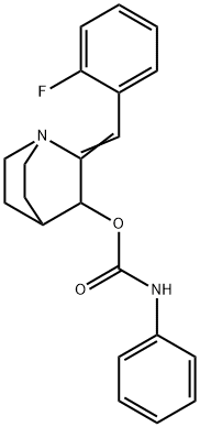 2-[(Z)-(2-FLUOROPHENYL)METHYLIDENE]-1-AZABICYCLO[2.2.2]OCT-3-YL N-PHENYLCARBAMATE Struktur