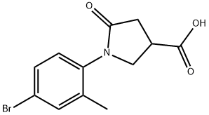 1-(4-BROMO-2-METHYLPHENYL)-5-OXOPYRROLIDINE-3-CARBOXYLIC ACID Struktur