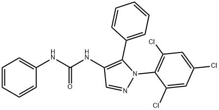 N-PHENYL-N'-[5-PHENYL-1-(2,4,6-TRICHLOROPHENYL)-1H-PYRAZOL-4-YL]UREA Struktur