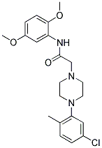 N-(2,5-DIMETHOXYPHENYL)-2-(4-(5-CHLORO-2-METHYLPHENYL)PIPERAZINYL)ETHANAMIDE Struktur