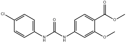 METHYL 4-([(4-CHLOROANILINO)CARBONYL]AMINO)-2-METHOXYBENZENECARBOXYLATE Struktur