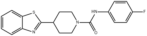 4-(1,3-BENZOTHIAZOL-2-YL)-N-(4-FLUOROPHENYL)TETRAHYDRO-1(2H)-PYRIDINECARBOXAMIDE Struktur