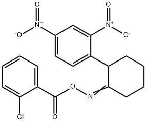 1-(2-([(2-CHLOROBENZOYL)OXY]IMINO)CYCLOHEXYL)-2,4-DINITROBENZENE Struktur