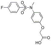 [4-[[(4-FLUOROPHENYL)SULFONYL](METHYL)AMINO]PHENOXY]ACETIC ACID Struktur