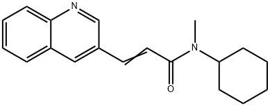 (E)-N-CYCLOHEXYL-N-METHYL-3-(3-QUINOLINYL)-2-PROPENAMIDE Struktur