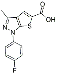 1-(4-FLUORO-PHENYL)-3-METHYL-1H-THIENO[2,3-C]PYRAZOLE-5-CARBOXYLIC ACID Struktur