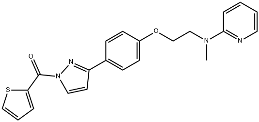 [3-(4-(2-[METHYL(2-PYRIDINYL)AMINO]ETHOXY)PHENYL)-1H-PYRAZOL-1-YL](2-THIENYL)METHANONE Struktur