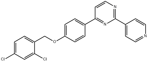 2,4-DICHLOROBENZYL 4-[2-(4-PYRIDINYL)-4-PYRIMIDINYL]PHENYL ETHER Struktur