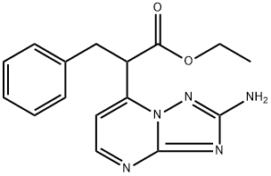 ETHYL 2-(2-AMINO[1,2,4]TRIAZOLO[1,5-A]PYRIMIDIN-7-YL)-3-PHENYLPROPANOATE Struktur