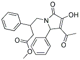 METHYL 4-(3-ACETYL-4-HYDROXY-5-OXO-2-PHENYL-2H-PYRROL-1(5H)-YL)-3-PHENYLBUTANOATE Struktur