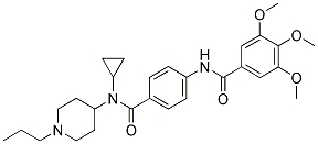 N-CYCLOPROPYL-N-(1-PROPYLPIPERIDIN-4-YL)-4-[(3,4,5-TRIMETHOXYLBENZOYL)AMINO]BENZAMIDE Struktur