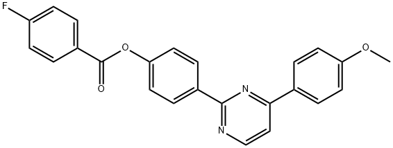 4-[4-(4-METHOXYPHENYL)-2-PYRIMIDINYL]PHENYL 4-FLUOROBENZENECARBOXYLATE Struktur