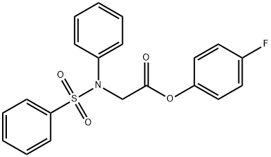 4-FLUOROPHENYL 2-[(PHENYLSULFONYL)ANILINO]ACETATE Struktur