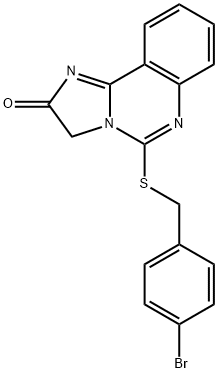 5-[(4-BROMOBENZYL)SULFANYL]IMIDAZO[1,2-C]QUINAZOLIN-2(3H)-ONE Struktur