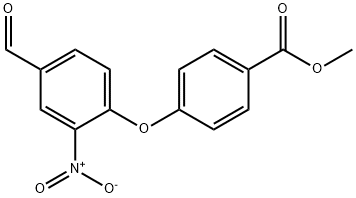 METHYL 4-(4-FORMYL-2-NITROPHENOXY)BENZENECARBOXYLATE Struktur