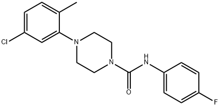 (4-(5-CHLORO-2-METHYLPHENYL)PIPERAZINYL)-N-(4-FLUOROPHENYL)FORMAMIDE Struktur