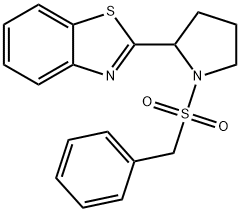 2-[1-(BENZYLSULFONYL)-2-PYRROLIDINYL]-1,3-BENZOTHIAZOLE Struktur