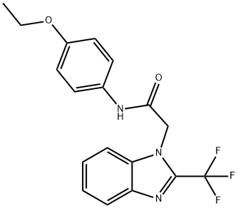 N-(4-ETHOXYPHENYL)-2-[2-(TRIFLUOROMETHYL)-1H-1,3-BENZIMIDAZOL-1-YL]ACETAMIDE Struktur