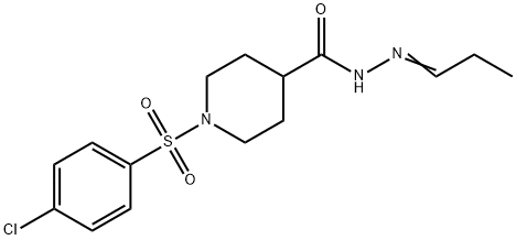 1-[(4-CHLOROPHENYL)SULFONYL]-N'-[(E)PROPYLIDENE]-4-PIPERIDINECARBOHYDRAZIDE Struktur