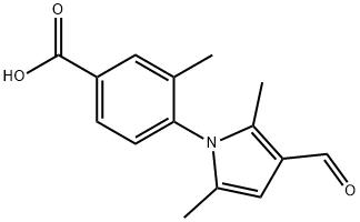 4-(3-FORMYL-2,5-DIMETHYL-PYRROL-1-YL)-3-METHYL-BENZOIC ACID Struktur