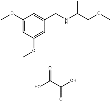 (3,5-DIMETHOXY-BENZYL)-(2-METHOXY-1-METHYL-ETHYL)-AMINE OXALATE Struktur