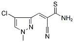 3-(4-CHLORO-1-METHYL-1H-PYRAZOL-3-YL)-2-CYANOPROP-2-ENETHIOAMIDE Struktur