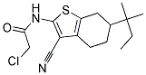 2-CHLORO-N-[3-CYANO-6-(1,1-DIMETHYL-PROPYL)-4,5,6,7-TETRAHYDRO-BENZO[B]THIOPHEN-2-YL]-ACETAMIDE Struktur