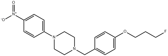 1-[4-(3-FLUOROPROPOXY)BENZYL]-4-(4-NITROPHENYL)PIPERAZINE Struktur