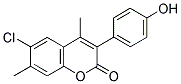 6-CHLORO-4,7-DIMETHYL-3(4'-HYDROXYPHENYL)COUMARIN Struktur