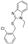 2-[(2-CHLOROBENZYL)THIO]-1-ETHYL-1H-BENZIMIDAZOLE Struktur