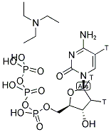 DEOXY[1',2',5-3H]CYTIDINE 5'-TRIPHOSPHATE, TRIETHYLAMMONIUM SALT Struktur