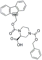 1-FMOC-4-CBZ-PIPERAZINE-2-(S)-CARBOXYLIC ACID Struktur