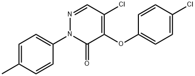 5-CHLORO-4-(4-CHLOROPHENOXY)-2-(4-METHYLPHENYL)-3(2H)-PYRIDAZINONE Struktur