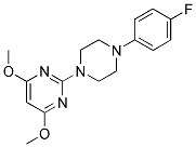 4,6-DIMETHOXY-2-[4-(4-FLUOROPHENYL)PIPERAZIN-1-YL]PYRIMIDINE Struktur