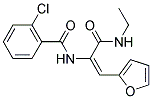 2-CHLORO-N-[1-[(ETHYLAMINO)CARBONYL]-2-(2-FURYL)VINYL]BENZAMIDE Struktur