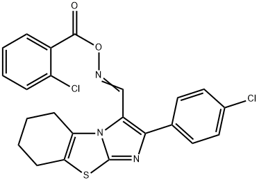 3-(([(2-CHLOROBENZOYL)OXY]IMINO)METHYL)-2-(4-CHLOROPHENYL)-5,6,7,8-TETRAHYDROIMIDAZO[2,1-B][1,3]BENZOTHIAZOLE Struktur