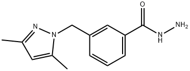 3-(3,5-DIMETHYL-PYRAZOL-1-YLMETHYL)-BENZOIC ACID HYDRAZIDE Struktur