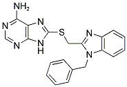 8-([(1-BENZYL-1H-BENZIMIDAZOL-2-YL)METHYL]THIO)-9H-PURIN-6-AMINE Struktur