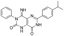 4-IMINO-6-(4-(ISOPROPYL)PHENYL)-3-PHENYL-1,3,7-TRIHYDRO-5,7-DIAZAQUINAZOLINE-2,8-DIONE Struktur