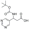 3-TERT-BUTOXYCARBONYLAMINO-3-PYRIMIDIN-5-YL-PROPIONIC ACID Struktur
