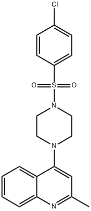 4-{4-[(4-CHLOROPHENYL)SULFONYL]PIPERAZIN-1-YL}-2-METHYLQUINOLINE Struktur