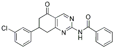 N-[7-(3-CHLOROPHENYL)-5-OXO-5,6,7,8-TETRAHYDROQUINAZOLIN-2-YL]BENZAMIDE Struktur