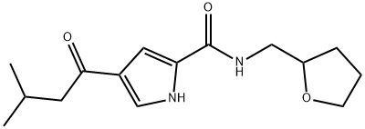 4-(3-METHYLBUTANOYL)-N-(TETRAHYDRO-2-FURANYLMETHYL)-1H-PYRROLE-2-CARBOXAMIDE Struktur