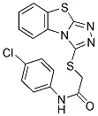 N-(4-CHLOROPHENYL)-2-([1,2,4]TRIAZOLO[3,4-B][1,3]BENZOTHIAZOL-3-YLTHIO)ACETAMIDE Struktur