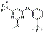 2-(METHYLSULFANYL)-4-(TRIFLUOROMETHYL)-6-[3-(TRIFLUOROMETHYL)PHENOXY]PYRIMIDINE Struktur