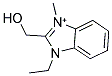 1-ETHYL-2-(HYDROXYMETHYL)-3-METHYL-1H-3,1-BENZIMIDAZOL-3-IUM Struktur