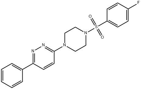 3-(4-[(4-FLUOROPHENYL)SULFONYL]PIPERAZINO)-6-PHENYLPYRIDAZINE Struktur